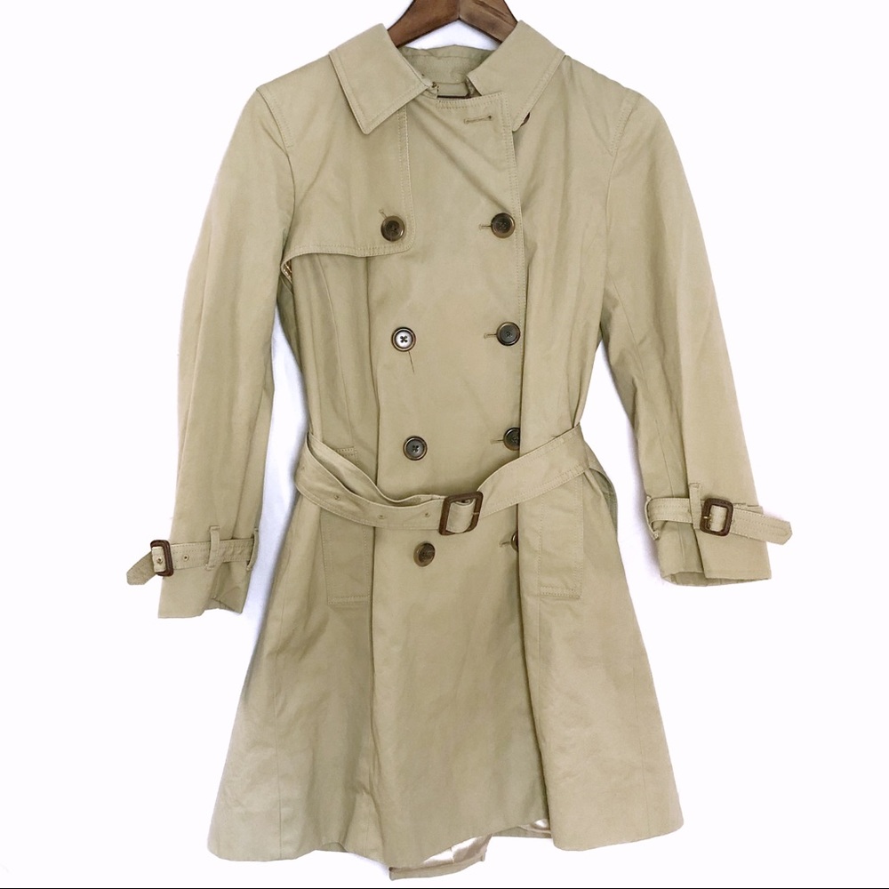 J.Crew Collection Icon Trench Coat Beige/Cream 6